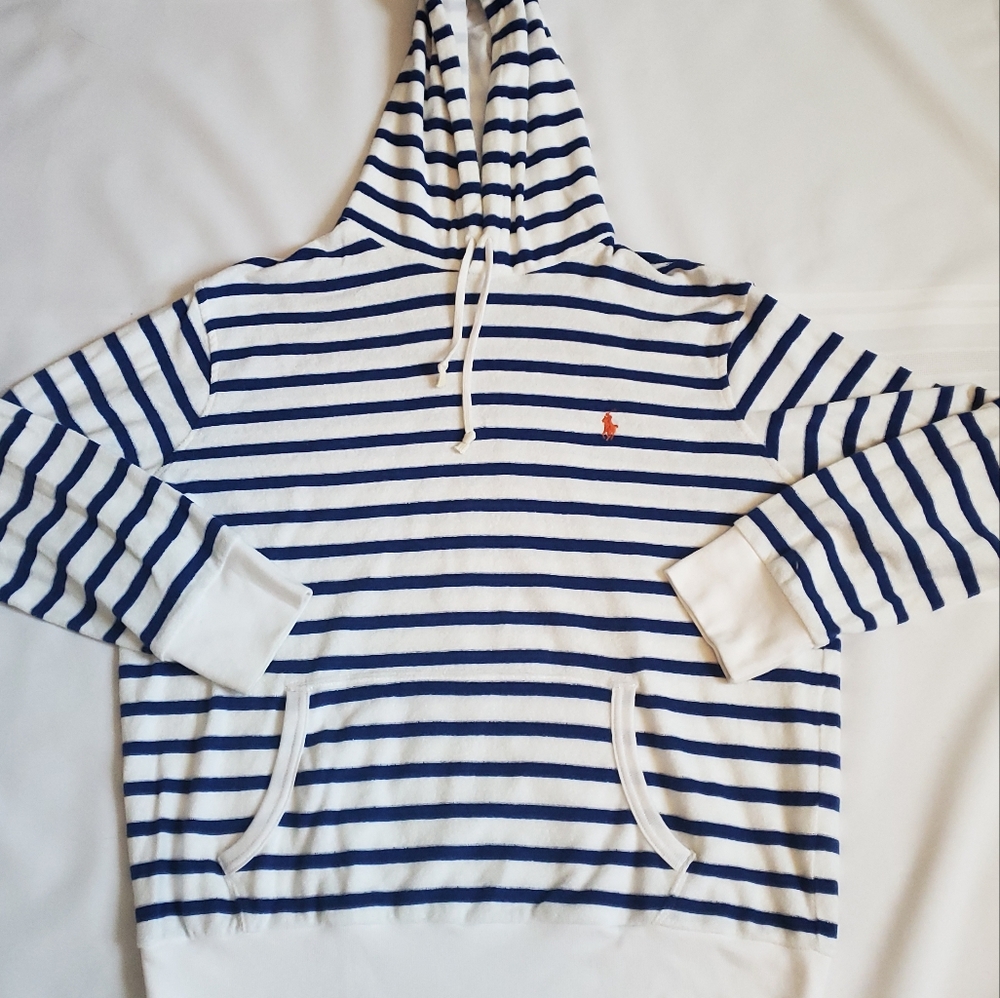 Ralph Lauren men's terry cloth pullover hoodie size L